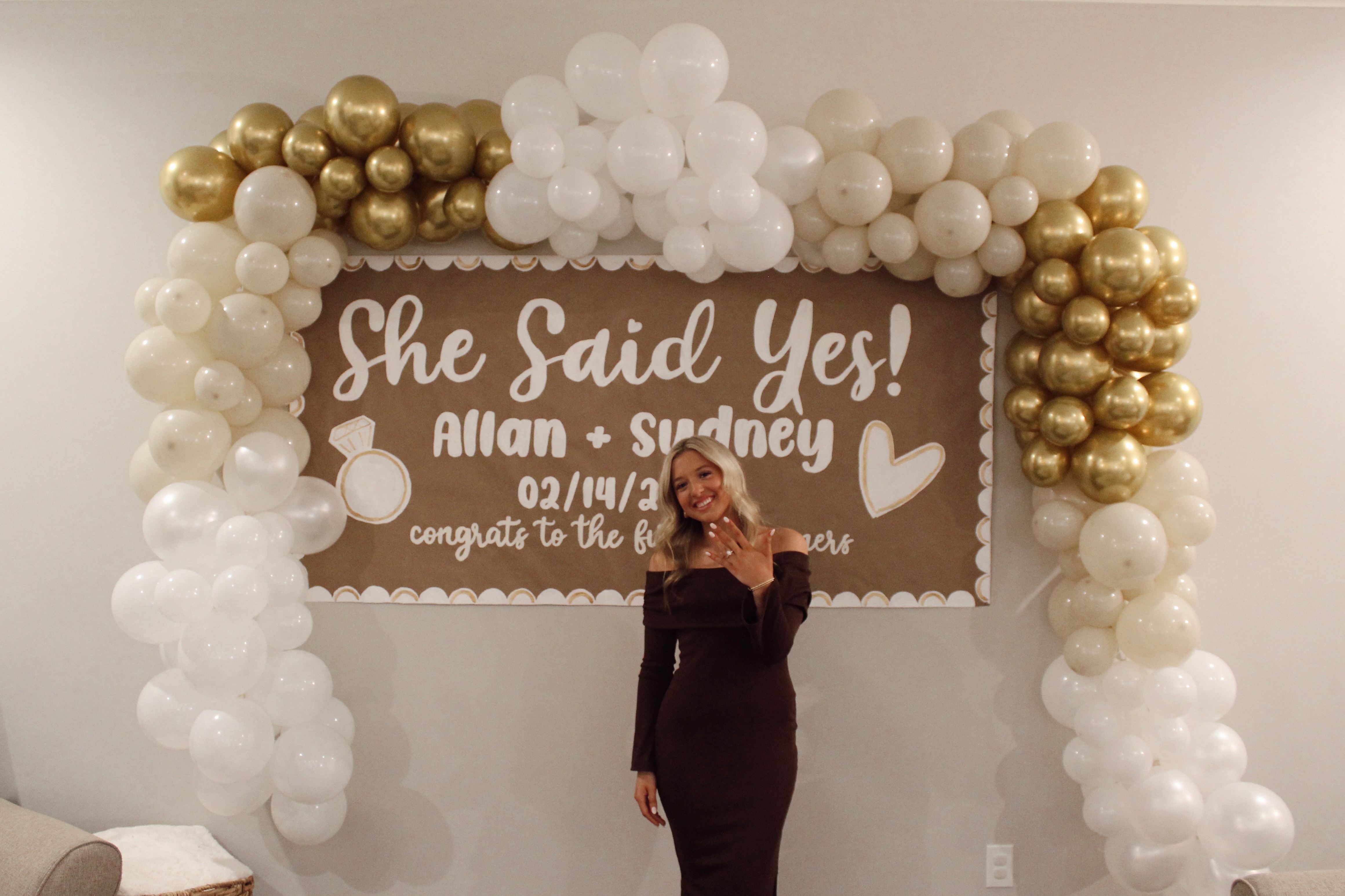 Engagement Party Balloon Arch